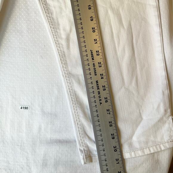 Gloria Vanderbilt Women Adriana Jeans size 8 White Straight Leg Mid Rise Bootcut - Picture 3 of 11
